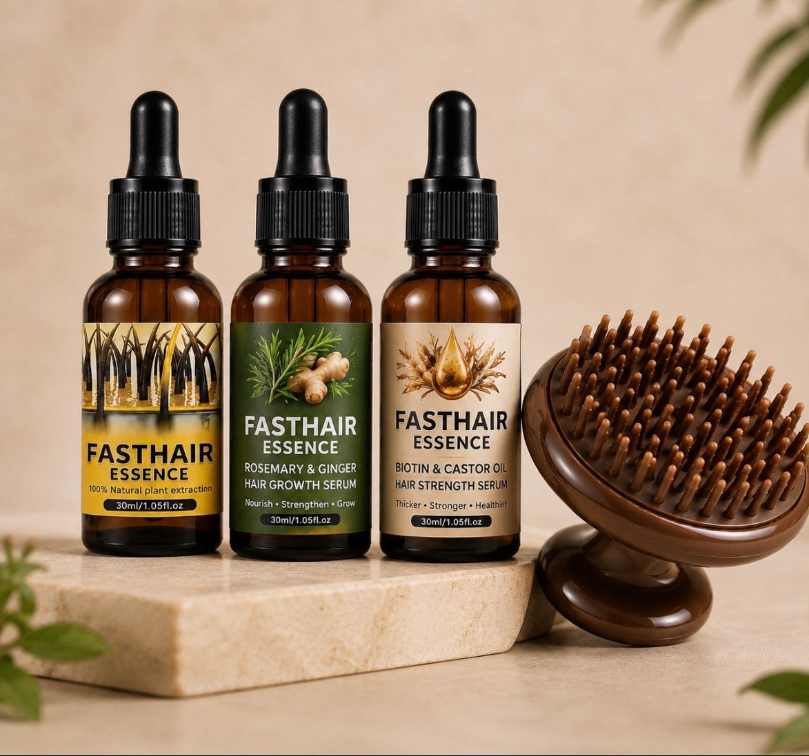VISION GLOW Deal of the Month — Cap + Massager + 3x Serum + Free Coffee Comb VISION GLOW