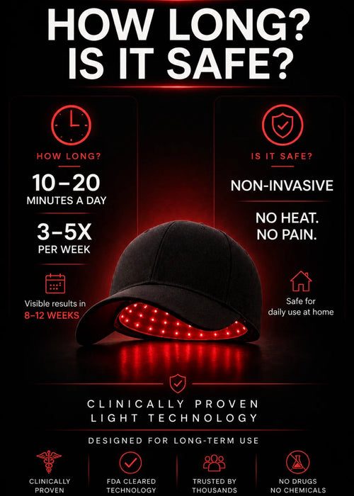 LED Red Light Therapy Cap Hair Growth Helmet Diode LaserHat Light Therapy Cap for Hair Regrowth and Hair Loss Treatment