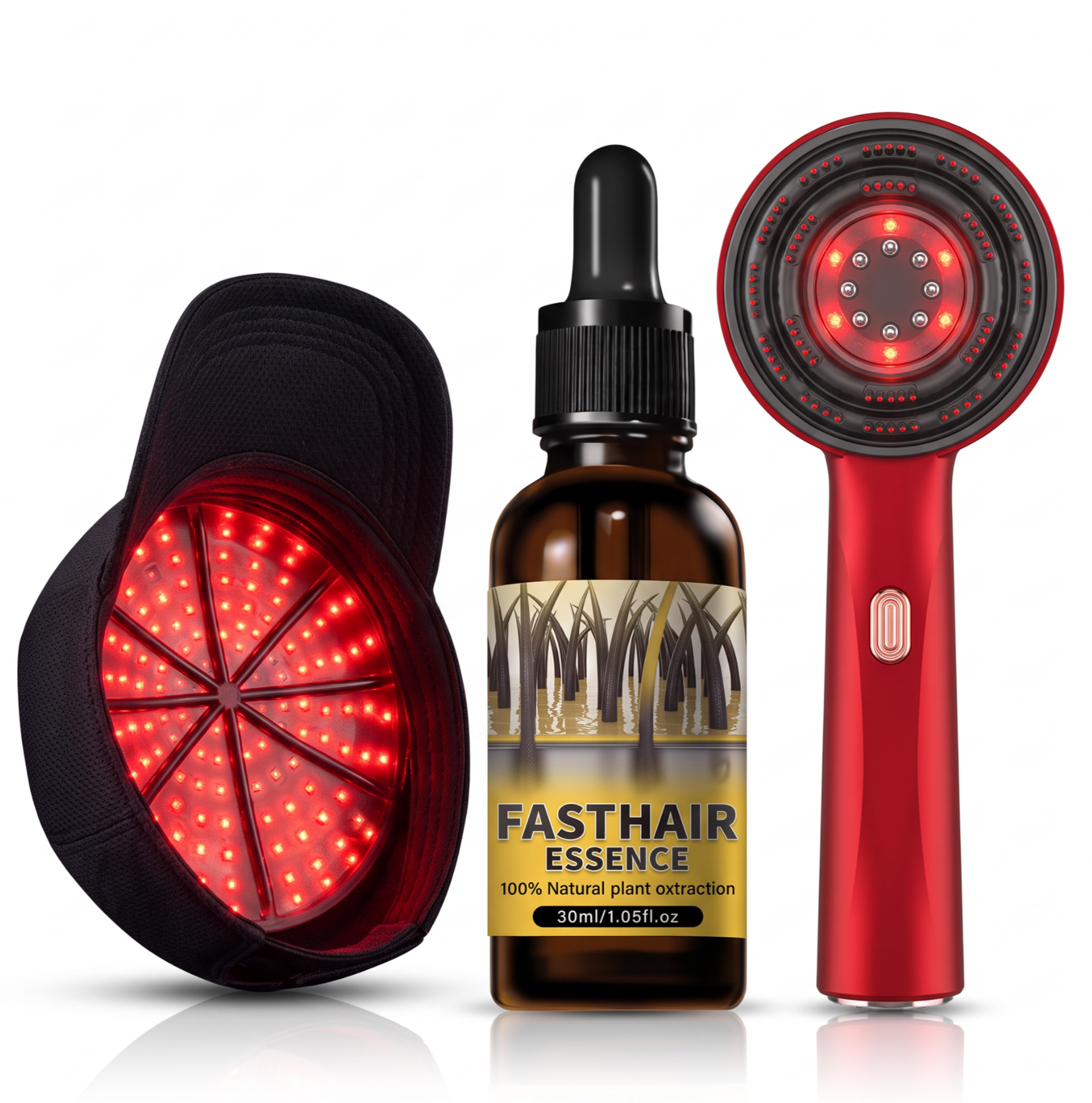 VISION GLOW Red Light Hair Growth Cap — 650nm Laser Therapy for Fuller Hair VISION GLOW