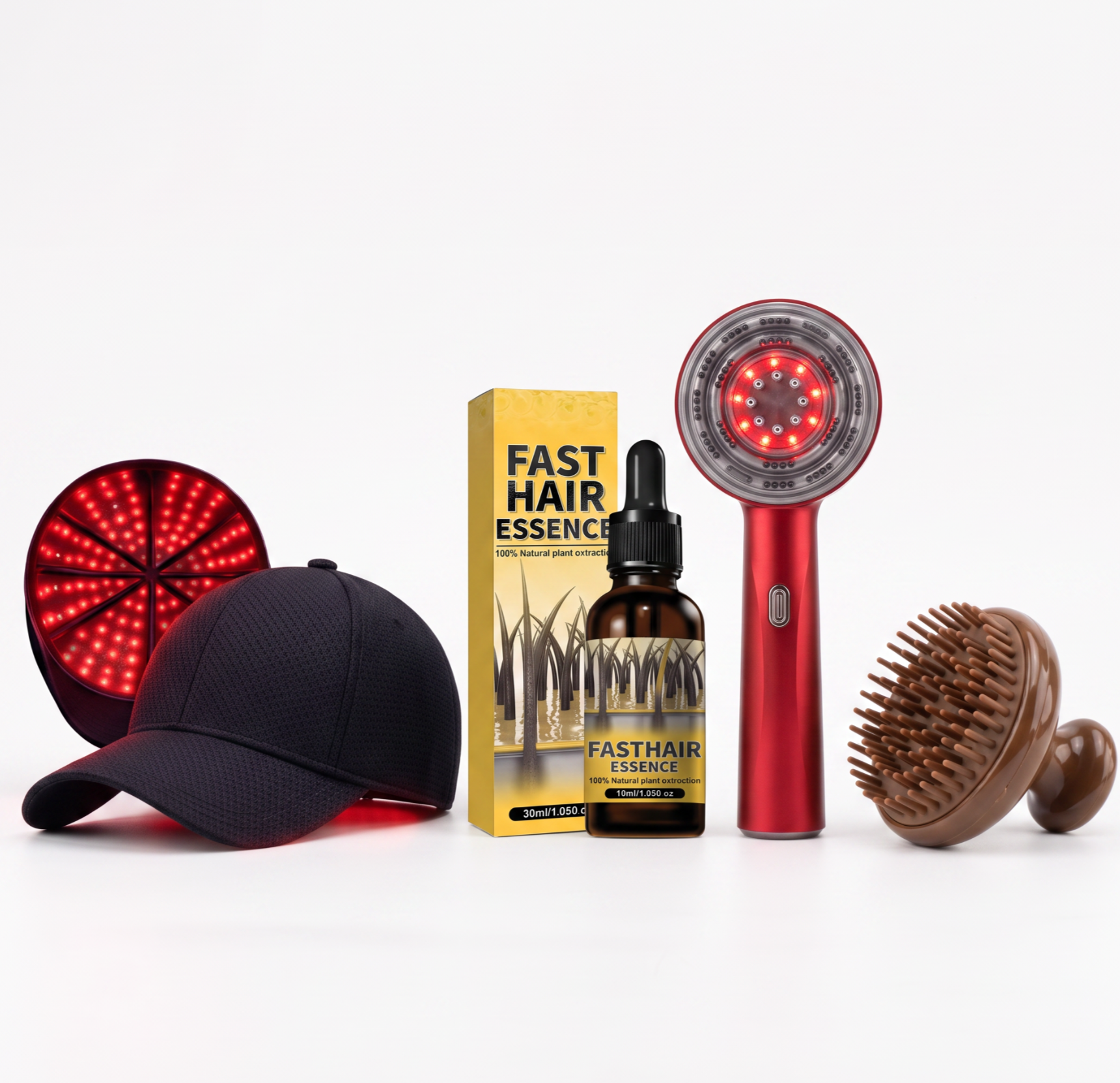 VISION GLOW Red Light Hair Growth Cap — 650nm Laser Therapy for Fuller Hair VISION GLOW